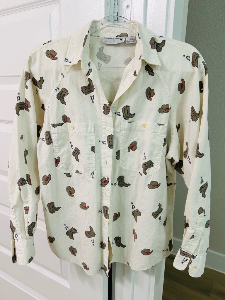 Cr Vintage Sz M Western ButtonDown Shirt